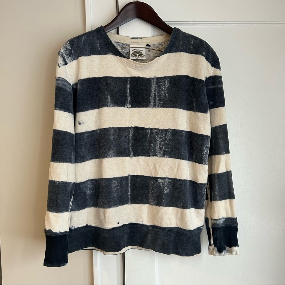 JungMaven Striped Hemp Organic Cotton Sweatshirt Long Sleeve Size Medium